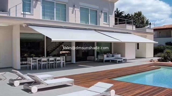 White Color Frame Full Cassette Awning / Electric Cassette Awning Wholesale
