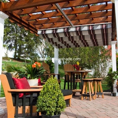Outdoor Manual Sliding Wave Canopy Sunshade Sail Shade UV Protection Shading Car Parking Carports Hdpe/sunshade Sail/acr