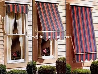 Outdoor Vertical Drop Arm Retractable Awning For Window Sunshade Heavy Duty Drop Arm Retractable Awnings