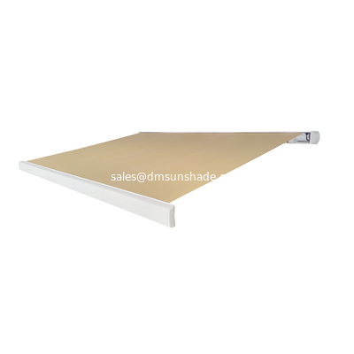 Outdoor Sunshade Retractable Awning With Motor Control And LED Lights / Full Cassette Awning