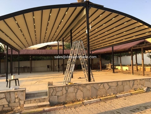 Aluminum Retractable PVC Pergola Canopy,retractable Roof Awning Pergola Hotels