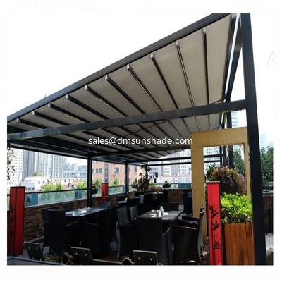 Customized Waterproof Retractable Awning Aluminum PVC Pergola Roof Sunshade System
