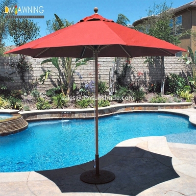 Red Pop Up Outdoor Patio Umbrella 2.5m Beach Umbrella For Swimming Pool